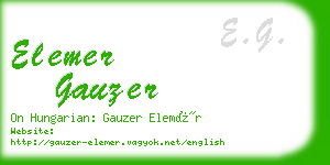 elemer gauzer business card